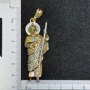 Grosir liontin tembaga pria 14k berlapis emas agama klasik zirkon St. Jude liontin Meksiko penjualan laris Believer - Product Image 3