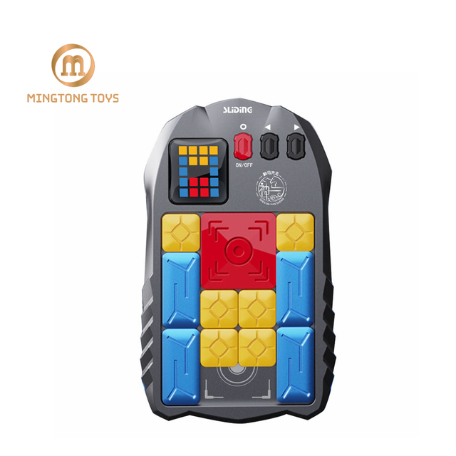 Kids Fun Toy Challenge Logical Ability Handheld Electronic Plastic Slider Piece Block Super Slide Puzzle Game