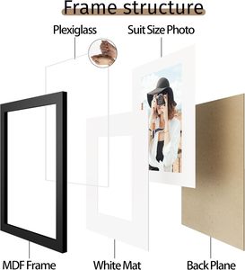 50X70Cm A1 A2 <b>A3</b> A4 11X16 12X18 Inch Picture <b>Frame</b> Black Solid Wood Suitable for Wall Hotel <b>Poster</b> Photo <b>Frames</b> - Product Image 6
