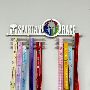 Support de présentation de médailles sportives en métal et bois, pour athlètes, avec sangle de 137 mm, pour médailles de bougie et médailles miraculeuses, vente en gros, DIY - Product Image 3