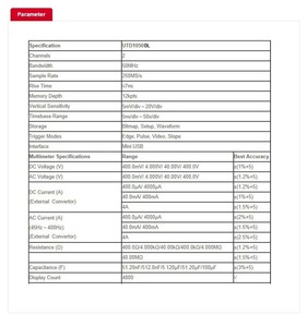 <span class=keywords><strong>UNI-T</strong></span> utd1050dl 2 kênh dao động cầm tay kỹ thuật số màu LCD <span class=keywords><strong>50MHz</strong></span> dao động - Product Image 5