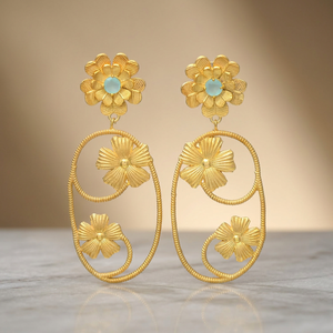 Pendientes de Piedras Preciosas Hechos a Mano en Acero Inoxidable, Chapados en Rodio, con Forma de Estrella, Estilo Étnico Bohemio para Niños - Product Image 2