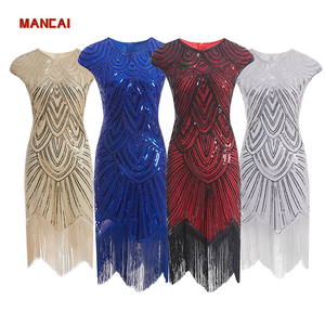 Vestido de los Años 20 sin Mangas con Lentejuelas y Flecos, Disfraz para Actuación de Danza Escénica, Estilo Gran Gatsby, <span class=keywords><strong>Charleston</strong></span>, Flapper, Ropa de Baile Latino - Product Image 1