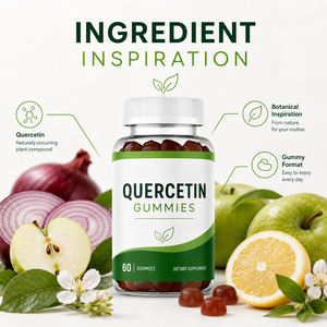 Nouveaux compléments de quercétine, extrait naturel de Sophora japonica 95%-99% Quercétine, gommes de quercétine pour adultes, antioxydant, soutien immunitaire, certifié - Product Image 4