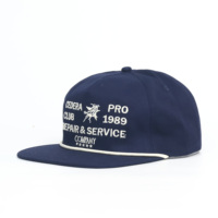 Gorra de 5 Paneles de Alta Calidad, Impermeable, con Logotipo Personalizado, Estilo Vintage, Visera Plana, sin Estructura, con Cuerda, para Bodas