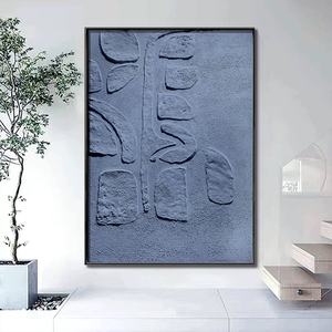 Peinture à l'huile murale de style architectural, décoration intérieure de maison, peinture sur toile faite à la main, texture 3D, encadrée, décoration d'intérieur - Product Image 1