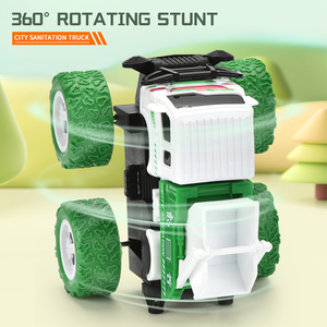 Inerzia per bambini <span class=keywords><strong>camion</strong></span> della spazzatura <span class=keywords><strong>giocattolo</strong></span> di 360 gradi rotazione acrobatica fuoristrada città veicolo igienico-sanitario - Product Image 4