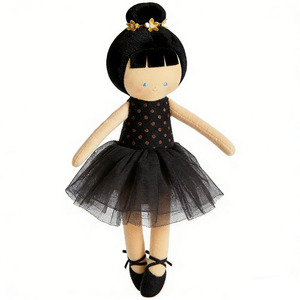 CE CPC Usine OEM ODM Votre Propre <span class=keywords><strong>Dessin</strong></span> Noir <span class=keywords><strong>Cygne</strong></span> Peluche Ballerine Jouet Poupée - Product Image 2