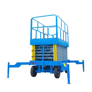 Plataforma de elevación de trabajo eléctrica uni-silenciosa, plataforma elevadora de tijera, capacidad de carga de 300kg, equipo de elevación móvil de alto alcance - Product Image 4