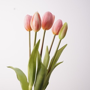 High Quality Artificial Latex Tulip Flower Bouquet Pe Tulip Flower 5 Heads Real Touch Tulip - Product Image 1