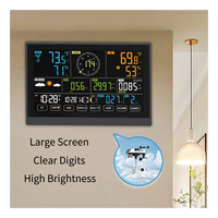 Horloge à affichage numérique complète TOVC/Vent/Pluie/UVI/BARO/TEMP/HUMI/LIGHT Station météo Prévisions météo Horloge murale atomique
