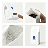 Kit d'emballage personnalisé pour café avec valve et fenêtre |   Ensemble de marquage de luxe pour les torréfacteurs des Émirats arabes unis et d'Arabie Saoudite - Sac à fond plat mat, 500 pièces