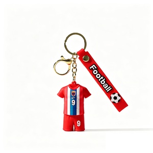 Llavero de silicona con diseño de camiseta de fútbol de la selección nacional 2026, sin BPA, recuerdo para aficionados al fútbol, colgante para bolso y regalo al por mayor - Product Image 6
