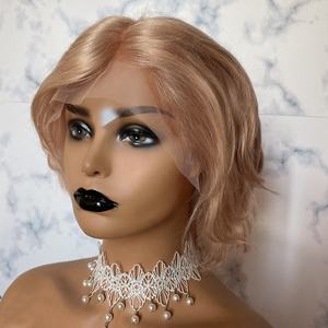 วิกผมสีบลอนด์แอช<span class=keywords><strong>ของ</strong></span><span class=keywords><strong>ผู้หญิง</strong></span>แบบไม่มีกาวสำหรับตัดเป็นวิกผมหยิกสั้นด้านหน้าใสใส่สบาย<span class=keywords><strong>ผม</strong></span>เด็ก<span class=keywords><strong>ผม</strong></span>มนุษย์ - Product Image 5