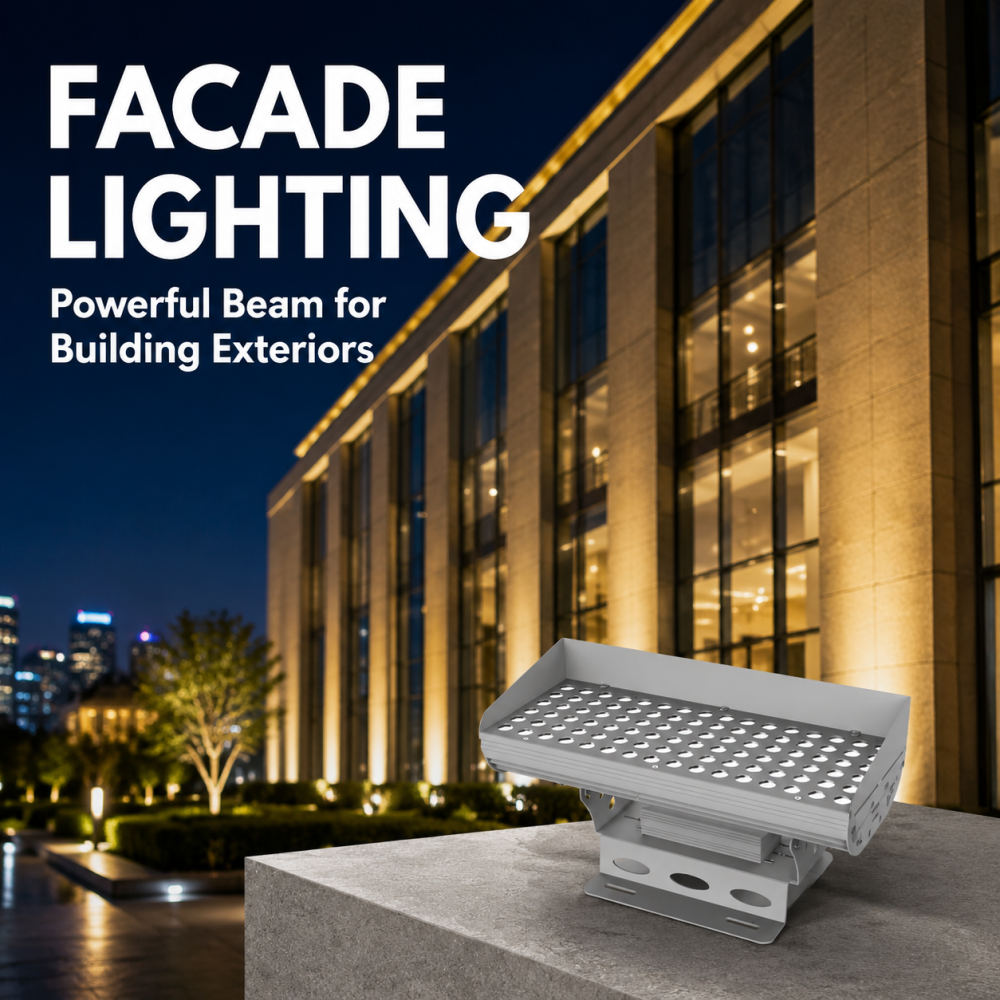Outdoor IP66 Waterproof High Bright LED Flood Light with DMX512 Control RGBW for Building & Bridge Landscape Lighting