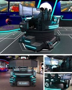 รถแข่ง VR แบบหกแกนในร่ม จอแสดงผลสามจอ 9D สำหรับสถานรับเลี้ยงเด็ก ศูนย์การค้า บ้าน สนามบิน โรงเรียน ทำจากโลหะ พีซี และไฟเบอร์กลาส - Product Image 5