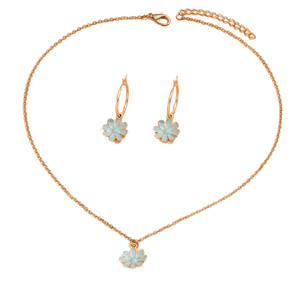 European Vintage Gold Plated Daisy Jewelry Set <b>Sweet</b> Sunflower <b>Necklace</b> & Earrings for Women Anniversary Gift - Product Image 6