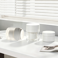 Pot à crème sans air blanc vide, contenant cosmétique pour crème visage, pot à pompe sous vide pour sérum, crème contour des yeux, emballage de soins de la peau