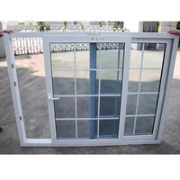 Ventana corredera de aluminio de doble vidrio moderna con cortina de persiana de acero inoxidable para casa, hotel o villa