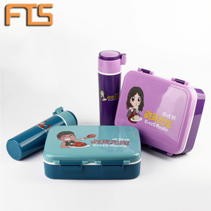FTS lunchbox kids cartoon children microwave safe girls and boys customizable with bag and water bottle lunch box set