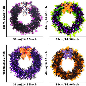 Guirlandes, pendentifs d'Halloween, décorations pour la maison et le jardin, décorations de porte, chauves-souris, citrouilles - Product Image 5