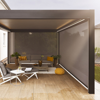 Techo Retráctil para Cocina Exterior, Patio, Diseño Aislado con Doble Riel Deslizante