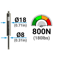 Vérin à gaz de qualité marine 514 mm, vérin de levage de trappe, support de levage, acier inoxydable AISI316L, piston amortisseur, course de 230 mm, fabrication turque