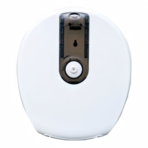 Dispensador de Papel Higiénico de Rollo Jumbo de Plástico Blanco y Negro para Montar en la Pared, Fabricado en México, Uso Comercial, GL-220 - Product Image 1