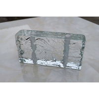 Brique de verre transparente en cristal solide ADL Factory, avec trous, pour la construction de murs modernes et la décoration de murs rideaux