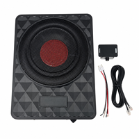 Subwoofer actif de 10 pouces sous le siège de voiture, haut-parleur mono basse puissant pour système audio de voiture avec télécommande