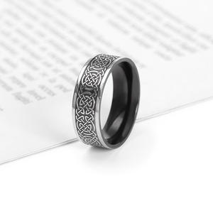 2022 Baru Cincin Baja Tahan Karat Totem Simpul Keberuntungan Totem Viking Odin Solomon Lintas Batas Nordik Cincin Mendominasi untuk Pria - Product Image 3