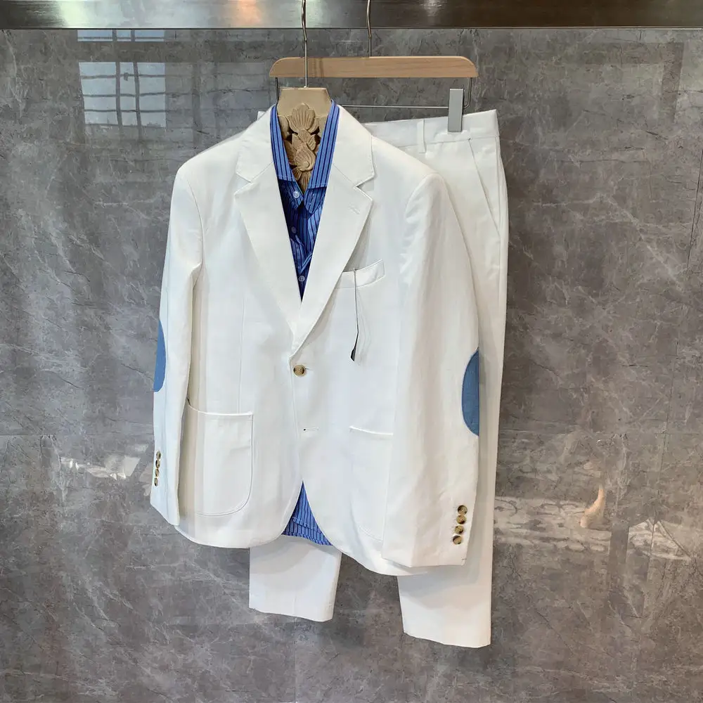New Slim Suit Casual Jacket Men's Korean Trend Japanese White Suit Men's Fashion Thin Section