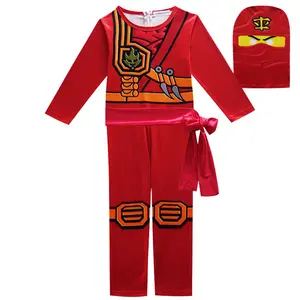 Nieuwe Collectie Kinderen Lange Mouw Japanse Stijlen Ninja Kostuum Jongens Jumpsuit Voor Halloween Carnaval Outfitsostumes