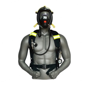 Appareil respiratoire autonome pour pompier, masque facial complet, respirateur à air comprimé avec manomètre et système de soutien dorsal - Product Image 1