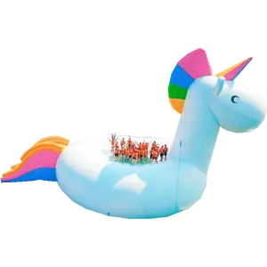 Largest Inflatable Floating Unicorn trampoline World's biggest Unicorn Water Trampoline float island