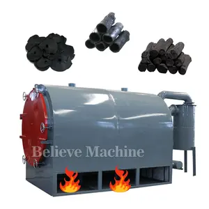 Electrodos de carbono para horno de arco Quemar equipos de carbón 5cbm Horno de fabricación de carbón de madera