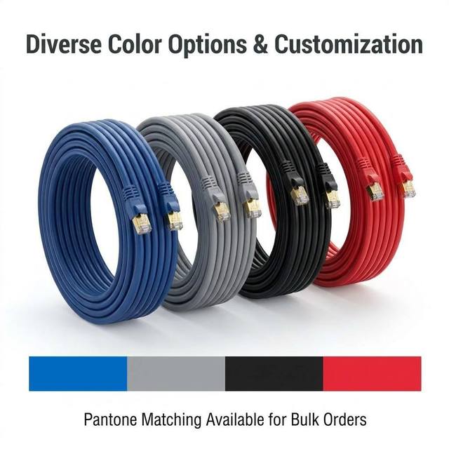 OEM ODM Cat6 Cat6A UTP FTP SFTP RJ45 Patch Cord 10M 30ft CCA 24AWG Gigabit Ethernet LAN Cable for Office Gaming Router Internet