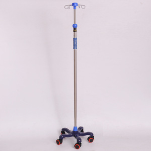 Soporte de Suero con Ruedas en Forma de Flor de Ciruelo de Cinco Puntas, Altura Ajustable, Carro de Hospital - Product Image 2