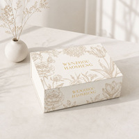 Boîte magnétique personnalisée en une seule pièce, boîte en papier ivoire de luxe avec un emballage de boîte cadeau exquis