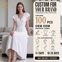 Fabricant de vêtements sur mesure de haute qualité, faible MOQ, robes d'été sexy, robes élégantes décontractées pour femmes, fabricants de vêtements pour marques de vêtements