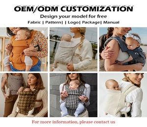 Porte-bébé personnalisé certifié CPC, sling et écharpe ergonomiques pliables, sac à bandoulière avec capacité de charge de 20 kg pour les bébés de 0 à 3 ans - Product Image 4