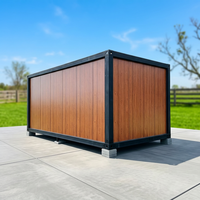 Maison conteneur modulaire préfabriquée de luxe de 20 pieds, panneau sandwich, design respirant, style moderne, maison personnalisée, supermarché, hôtel