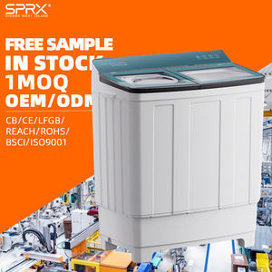 Lave-<span class=keywords><strong>linge</strong></span> semi-automatique professionnel 15 kg en acier inoxydable <span class=keywords><strong>à</strong></span> double cuve - Product Image 1