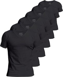 Nuove Magliette Intime da <span class=keywords><strong>Uomo</strong></span> Comfneat 2026, Confezione da 4 o 6 Pezzi, 100% Cotone, Comode T-Shirt con <span class=keywords><strong>Scollo</strong></span> a V Extra Basso - Invisibili Sotto la <span class=keywords><strong>Maglia</strong></span> - Product Image 1