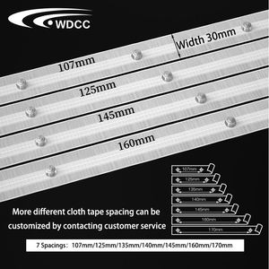 Transparent Polyester Fabric with 304 Stainless Steel <b>Hook</b> for Wave Fold <b>Curtain</b> Heading Tape - S-Fold <b>Curtain</b> Accessory - Product Image 3