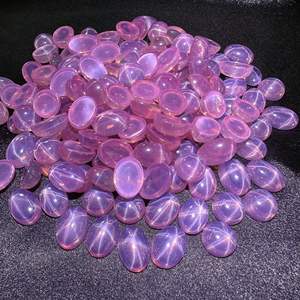 Zafiro Estrella Ovalado Cabujón, Corindón Sintético, Piedra Suelta - Product Image 5