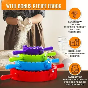Lot de 4 moules professionnels pour raviolis, presse à pâte, moules à pâtisserie, façonneurs de pierogi, outils de cuisine pour biscuits - Product Image 3