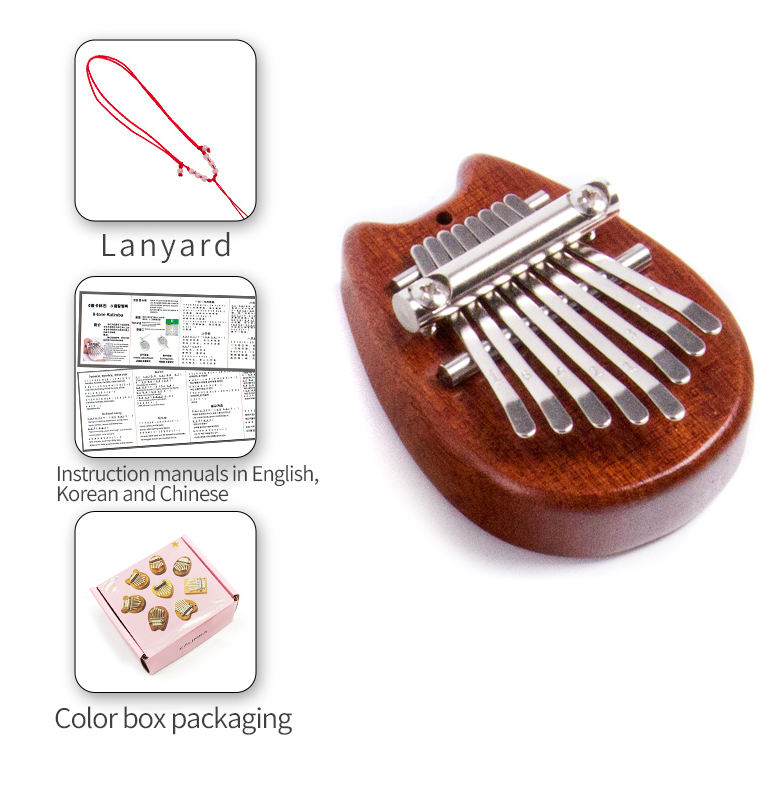 8-tone solid wood Kalimba/Fox