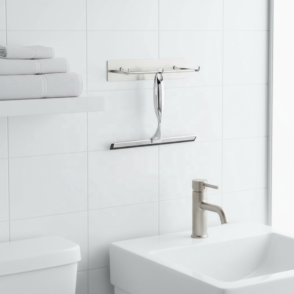 BX New Design Stainless Steel Bathroom Squeegee Mirror Window Glass Wiper Cleaning with Zinc Plated and Non-slip Handle · image 6