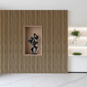 Pannello di <span class=keywords><strong>parete</strong></span> acustica isolamento acustico in <span class=keywords><strong>legno</strong></span> costruito striscia MDF <span class=keywords><strong>rivestimento</strong></span> della <span class=keywords><strong>parete</strong></span> Interior Design stili moderni - Product Image 2